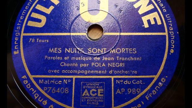 Pola Negri sings Mes Nuits Sont Mortes смотреть онлайн