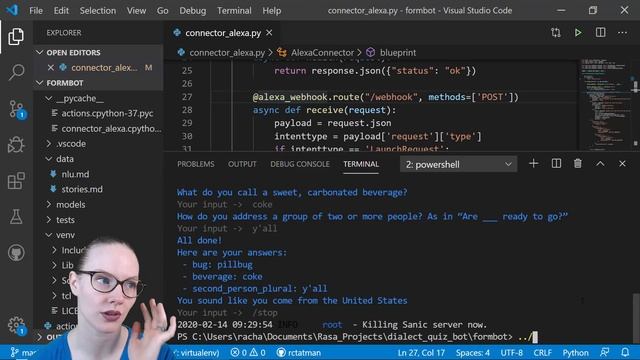 Rasa Livecoding: Dialect Quiz Bot (Alexa Integration Part 2) смотреть онлайн