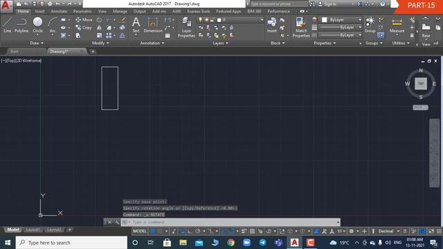 ROTATE (RO) Command in AutoCAD PART-16 смотреть онлайн