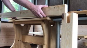 Большой стол из бруса, делаем сами