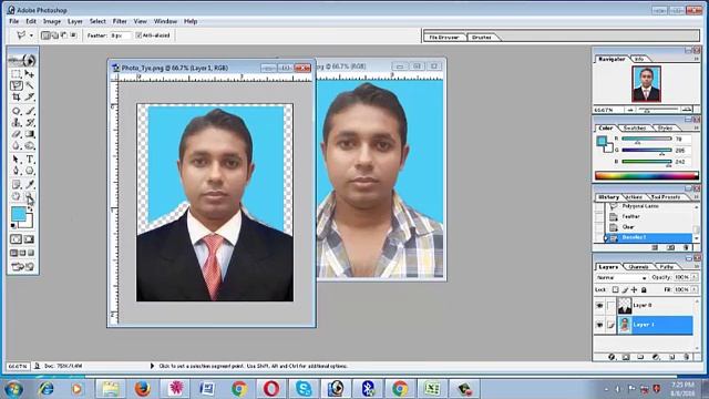create Passport size Photo in adobe Photoshop 2016 смотреть онлайн
