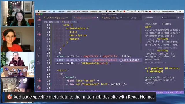 ? ? Page specific SEO ++ for our #Nattermob site using React Helmet #2 · #GatsbyJS Deep Dive смотреть онлайн