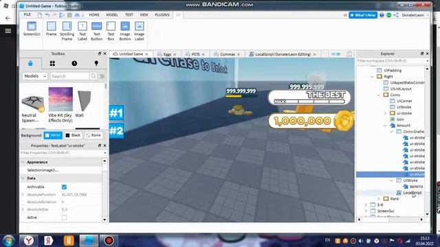 PET SIMULATOR X COINS SYSTEM ROBLOX STUDIO!!! смотреть онлайн