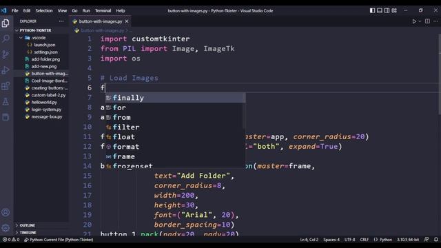 Modern Buttons with CustomTkinter Images - Modern Graphical User Interfaces with Python смотреть онлайн