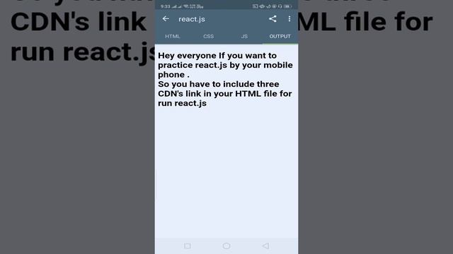 How to practice react.js in html page by your mobile phone . смотреть онлайн
