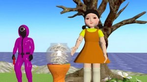 Scary Teacher 3D vs Squid Game Break Egg vs Wood Hammer 5 Times Challenge Nick vs Banban Win