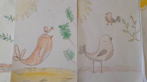 Урок ИЗО .1класс.Учимся рисовать птичку .Работаем карандашами