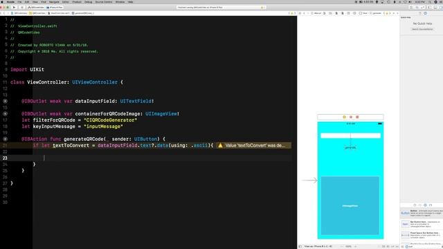 QRCode Generator:Swift Sidebars xCode смотреть онлайн