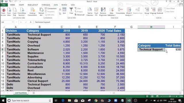 DSUM | DAVERAGE | DCOUNT - Excel formulas and functions in Tamil | Part - 3 смотреть онлайн