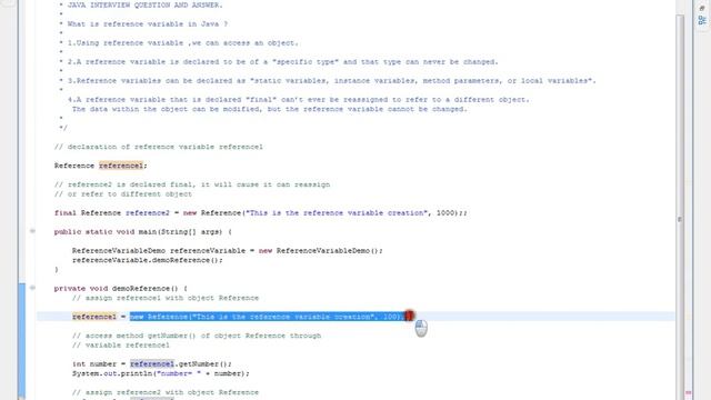 What is reference variable in Java смотреть онлайн