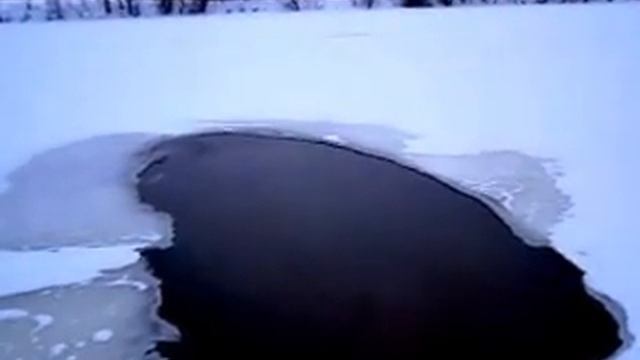 Полынья на реке 130117 смотреть онлайн