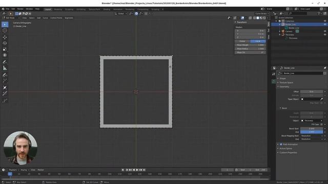 Create your own Border Line Animation in Blender 2.81 | Border Line - part 1 смотреть онлайн