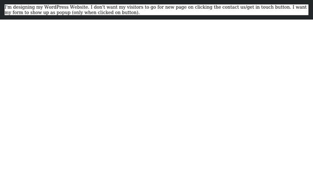 Wordpress: How to show contact form popup in same page? смотреть онлайн