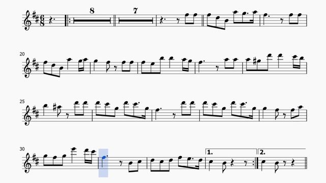Анютины глазки. Е.Крылатов - Н.Рубцова. Ноты для альт саксофона смотреть онлайн