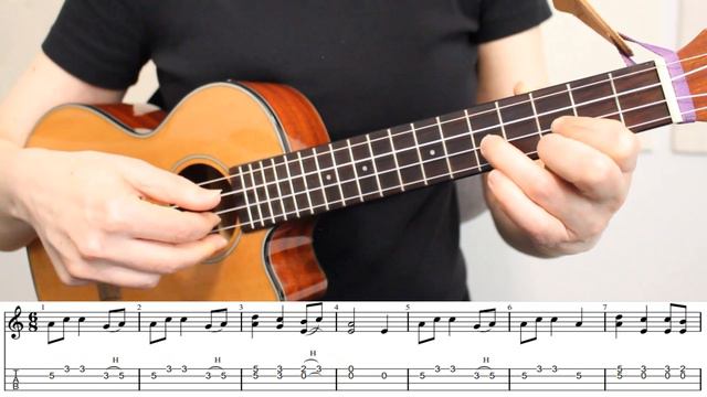 Abdication 🎵 Sad & Beautiful Fingerstyle Melody, Ukulele Tutorial With Tabs, High or Low G Tuning смотреть онлайн
