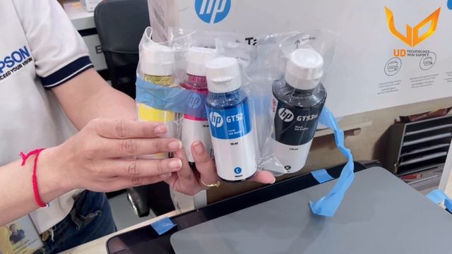 แกะกล่องปริ้นเตอร์ ดูอุปกรณ์ภายในกล่อง HP Smart Tank 500 All-in-one By Udtech смотреть онлайн