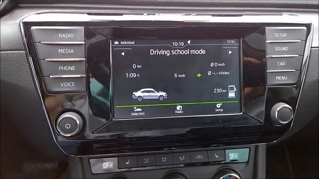 Skoda Superb 3 - driving school mode activation - vključitev dodatnega avtošola prikaza смотреть онлайн