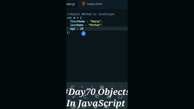 #Day70 Objects In JavaScript #c #css #python #html #java #programming #javascript #code #coding смотреть онлайн