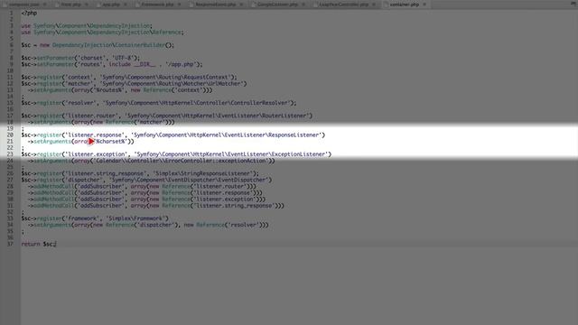128. How to use dependency injection container properties to store settings смотреть онлайн