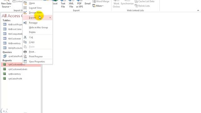 Microsoft Access 2016: Export to CSV смотреть онлайн