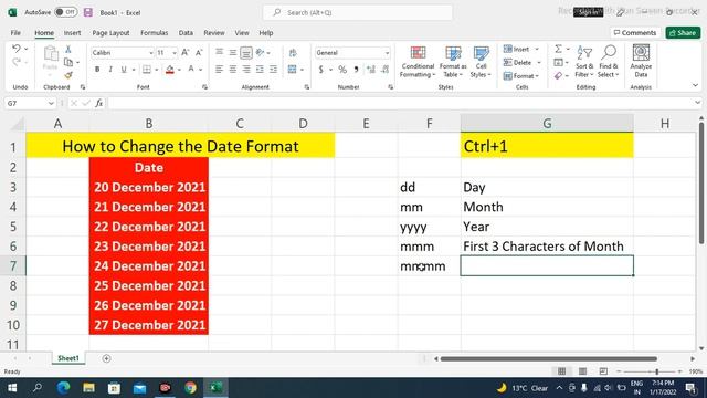 How to change the date format in Excel | Change Date Format in Excel (Apr-10-21, 04/10/21, 10/4/21 смотреть онлайн