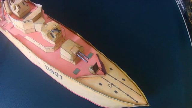 Модель французского эсминца "Surcouf" из бумаги смотреть онлайн