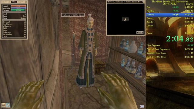 Morrowind Any% No Major Glitches Speedrun in 4:00.37 смотреть онлайн