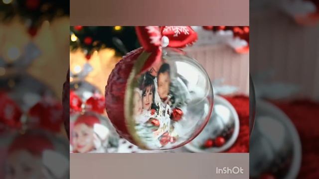 Необычный подарок на Новый Год. Новогодний шарик с фотографией. Фото-шар ручной работы. смотреть онлайн