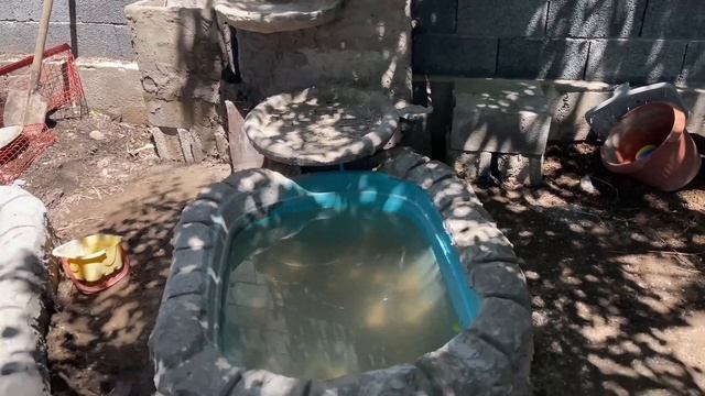 Do-it-yourself Curb, Pond And Waterfall Made Of Concrete And Unnecessary Things.  Арт-бетон.