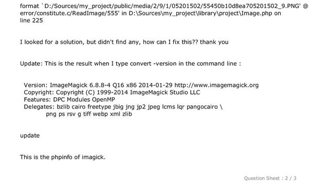 iOS : ImageMagick No decode delegate for this image format смотреть онлайн