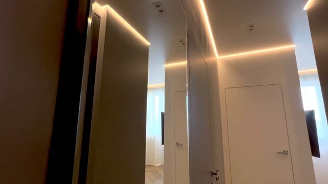 Акцентная подсветка по периметру с рассеивателем. Натяжные потолки в Сочи. смотреть онлайн