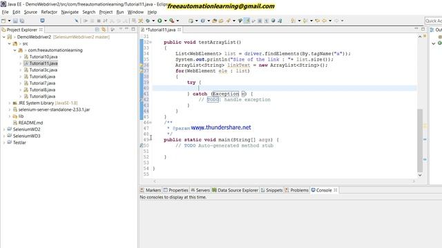 Selenium Webdriver : Arraylist and Linked list with Selenium Web driver: Tutorial 11 смотреть онлайн