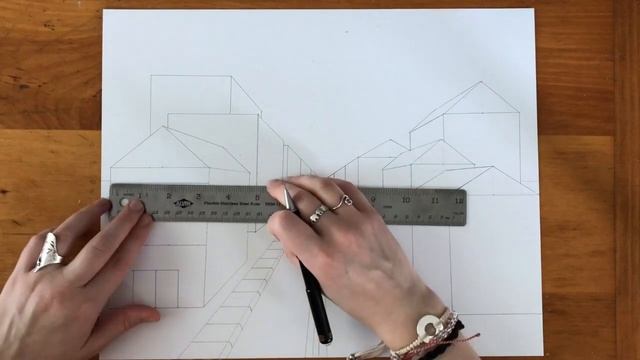 Drawing in 1 Pt. Perspective, Adding Windows & Doors to the Front Facing Side of a Building смотреть онлайн