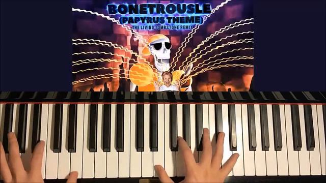 Undertale BoneTrousle Remix - The Living Tombstone (Piano Cover By Amosdoll)