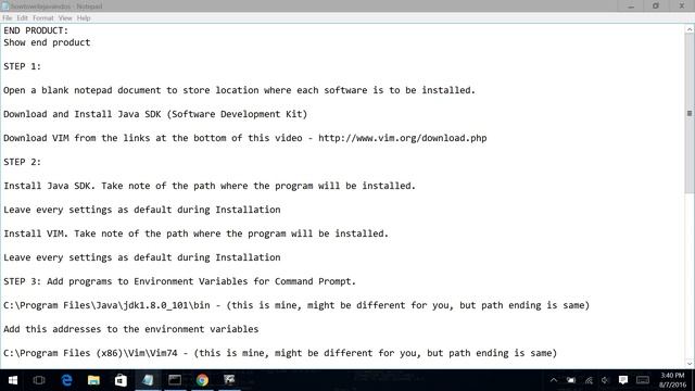 Easily Install Java SDK and Vim (Command Prompt Text Editor) смотреть онлайн