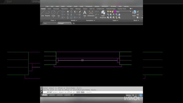 How to draw a sliding door #autocad #door #tips #tutorial смотреть онлайн