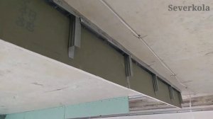 Потолок в два уровня с подсветкой и нишей для штор. Потолок из гипсокартона #33