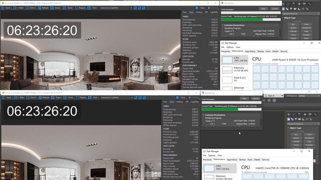 AMD Ryzen 9 5950X vs Intel Core i9 10980XE | Test Render Corona 5.0 - HOÀNG HÀ PC смотреть онлайн
