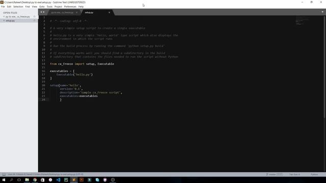 CONVERT PYTHON FILE TO EXE | cx_freeze смотреть онлайн