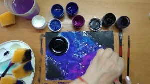 Рисуем космос гуашью