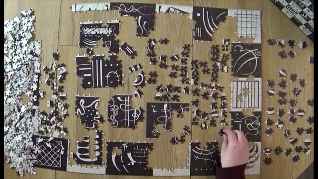 Doing the "Trente, 1937" from Kandinsky by Bluebird Puzzles (1000 Piece Jigsaw Puzzle Time Lapse) смотреть онлайн