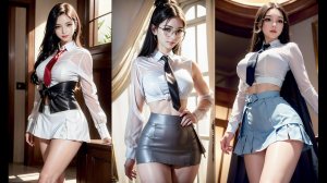 Ai Art Girls. Девушки в мини-юбках