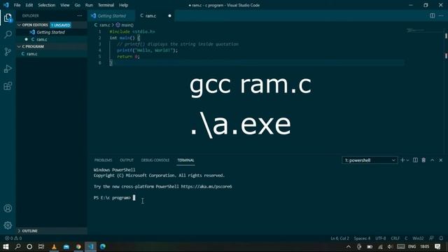 Visual Studio Code c program run problem смотреть онлайн