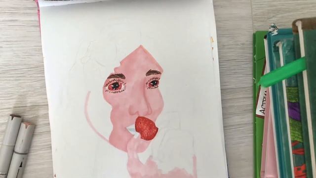 Как нарисовать портрет маркерами. смотреть онлайн