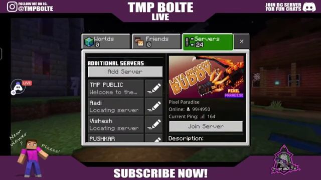 MINECRAFT PUBLIC SMP LIVE | JAVA+PE 24/7 ROAD TO MONITIZED??? | 1 Hand Player | TMP BOLTE LIVE смотреть онлайн