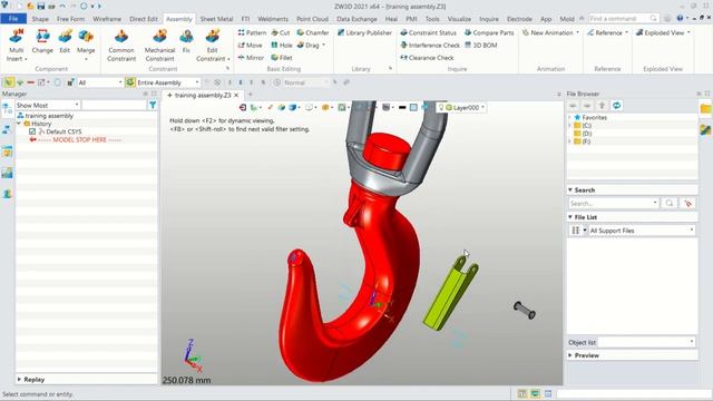 ZW3D 2021 Assembly Guide Basic Tutorial For Beginner смотреть онлайн