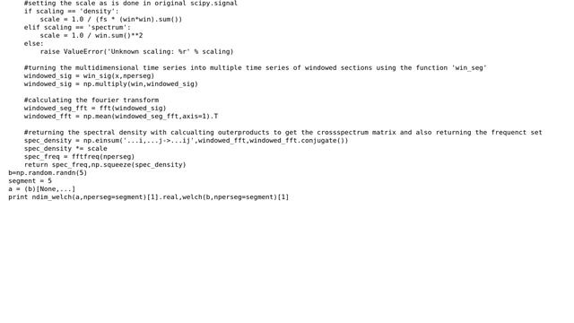 Code Review: Python implementation of multidimensional power spectral density with Welch method смотреть онлайн