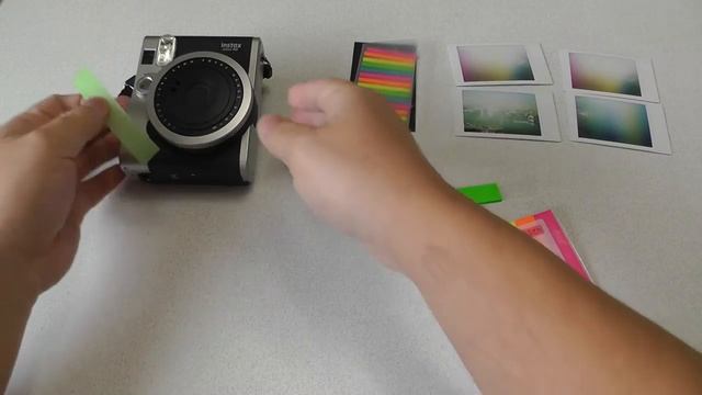 FUJIFILM instax mini 90　チェキと100均のフィルムふせん　put a film tag(100yen shop) on смотреть онлайн