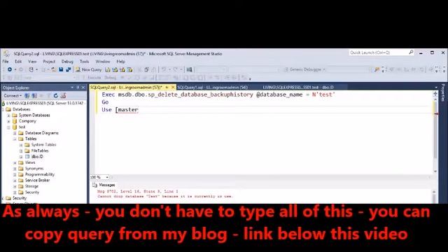 MSSQL - Fix Error Cannot drop database dbname because it is currently in use смотреть онлайн