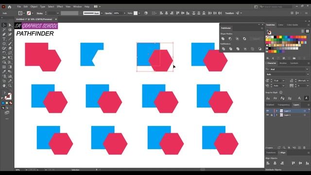 How To Use Pathfinder in Adobe Illustrator | Pathfinder Tool | The Pathfinder | Adobe Illustrator смотреть онлайн